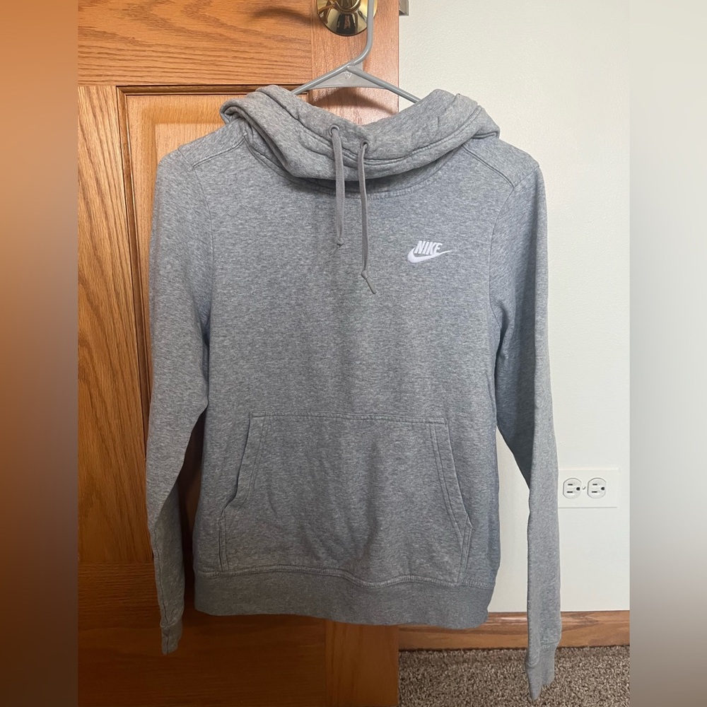 Women’s Nike Light Gray Cowlneck Hoodie